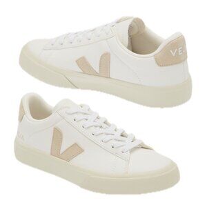 Veja Campo Leather Extra White Almond Unisex Sneakers Size 39 US8